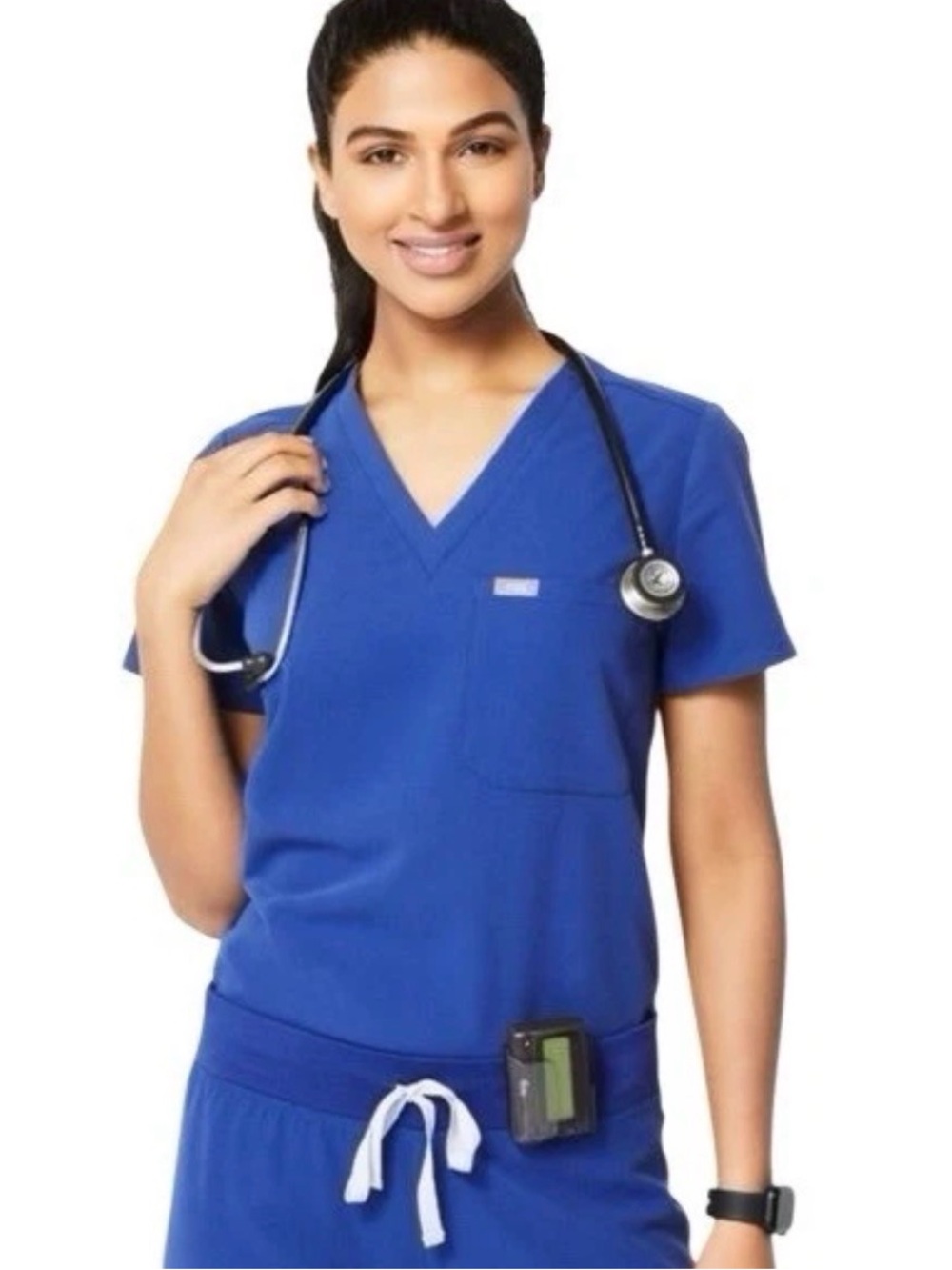 FIGS Women’s Catarina Scrub Top in Winning Blue